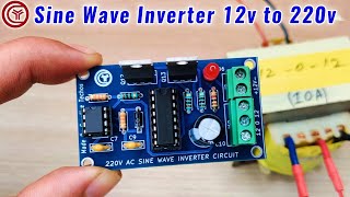 Simple 12v to 220v inverter, sine wave , mosfet , jlcpcb