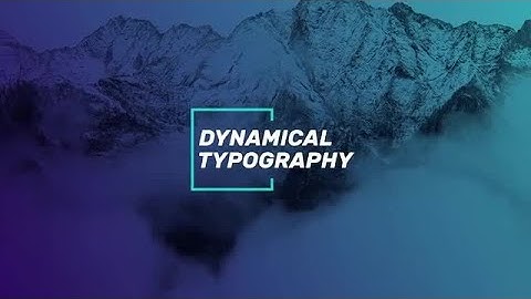 Dynamic Typography After Effects Templates