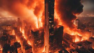 Just now! City is on fire, residential skyscrapers and a factory are engulfed in flames