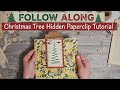 Christmas Tree Hidden Paperclip Tutorial | Junk Journal Craft Ideas Using Cardboard + Packing Paper