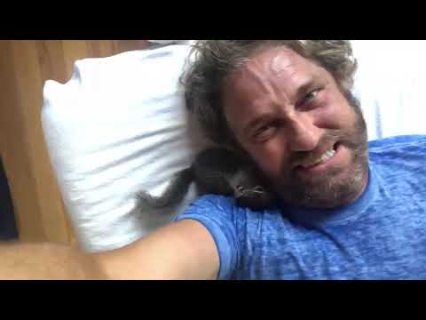 "Animal whisperer" Gerard Butler shares adorable video of him playing with squirrel