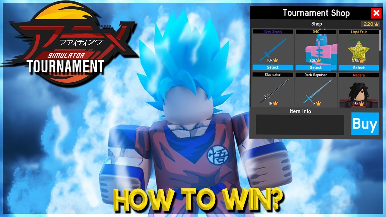 How To Get Easy Wins In New Tournaments Op Skill Combo In Anime Fighting Simulator Roblox Youtube - goku simulator 1k visits roblox