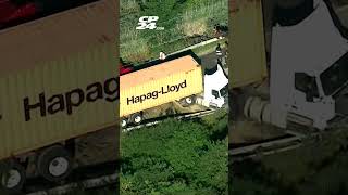 Transport truck stuck in sink hole following collision in Vaughan