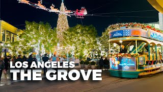 Magical Christmas Lights: Walking Tour of The Grove, Los Angeles 4K