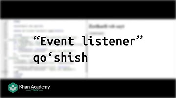 “Event listener” qoʻhish | HTML/JS: veb sahifalarni interaktiv qilish | Dasturlash