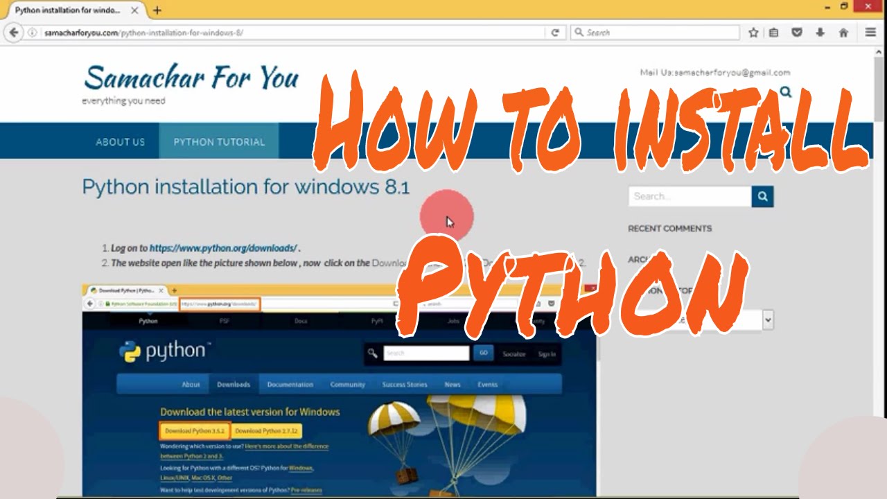 How to download and install python on windows 8 - YouTube