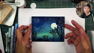 Stampscapes Live: Quick Brayer/Water Bleaching Experiment
