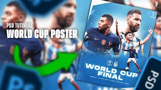 FREE PSD | WORLD CUP FINAL POSTER | PHOTOSHOP TUTORIAL screenshot 4