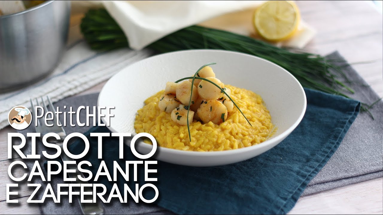 Risotto capesante e zafferano - Ricetta delicata, tutorial cucina PetitChef.it