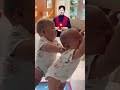 Baby playing with baby is so funny!!😂 双子ちゃんが仲良くじゃれ合う姿が可愛すぎる。🤣💗