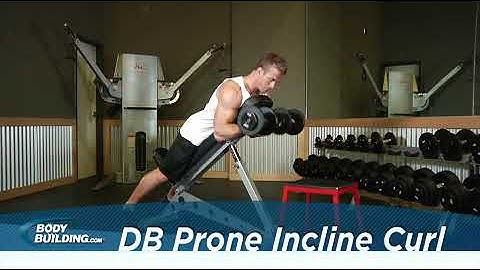 Dumbbell Prone Incline Curl   Exercise Videos & Guides   Bodybuilding com