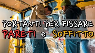 Fissiamo i montanti sulla lamiera del van