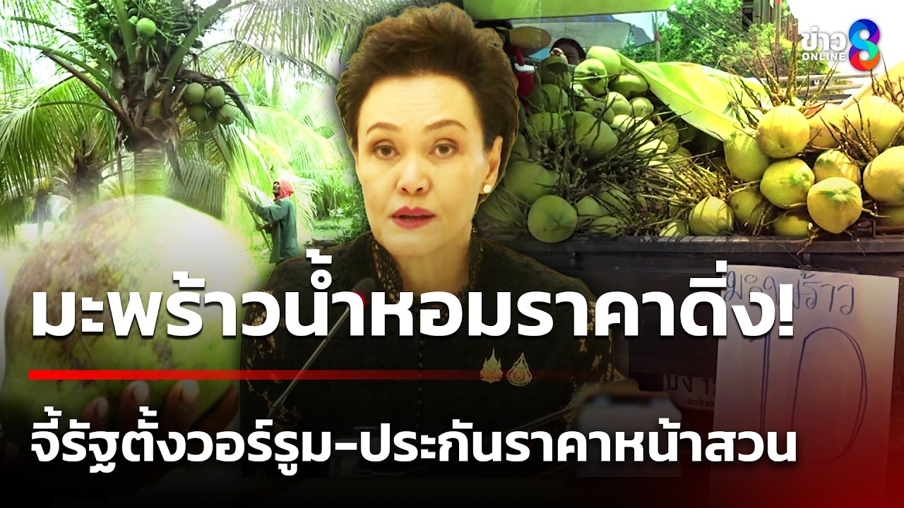 มะพร้าวน้ำหอมราคาดิ่ง!จี้รัฐตั้งวอร์รูม-ประกันราคาหน้าสวน|11มี.ค.69|เช้านี้ขยี้ข่าวออนไลน์|ข่าวช่อง8