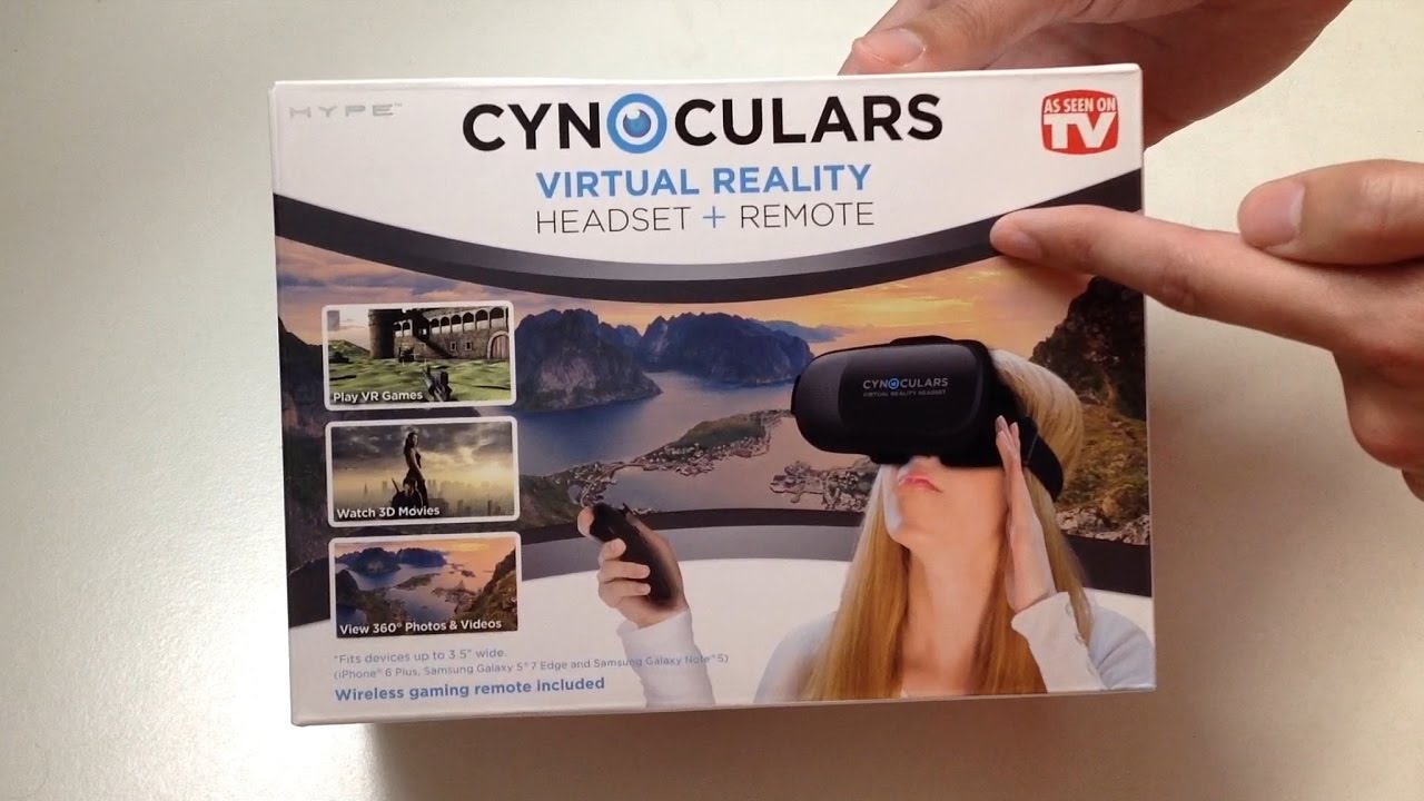 cynoculars virtual reality headset and remote games