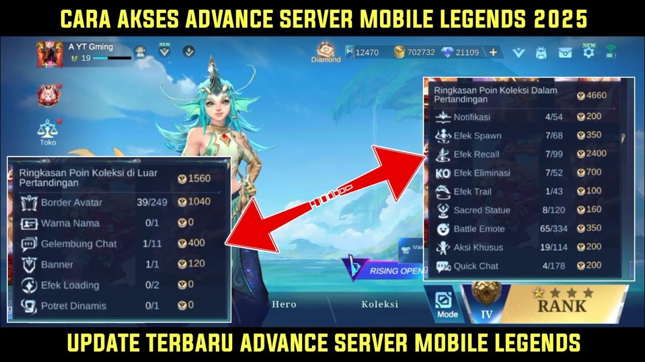 CARA MASUK ADVANCE SERVER MOBILE LEGENDS TERBARU 2025 | UPDATE TERBARU ...