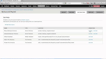 Backup and Migrate