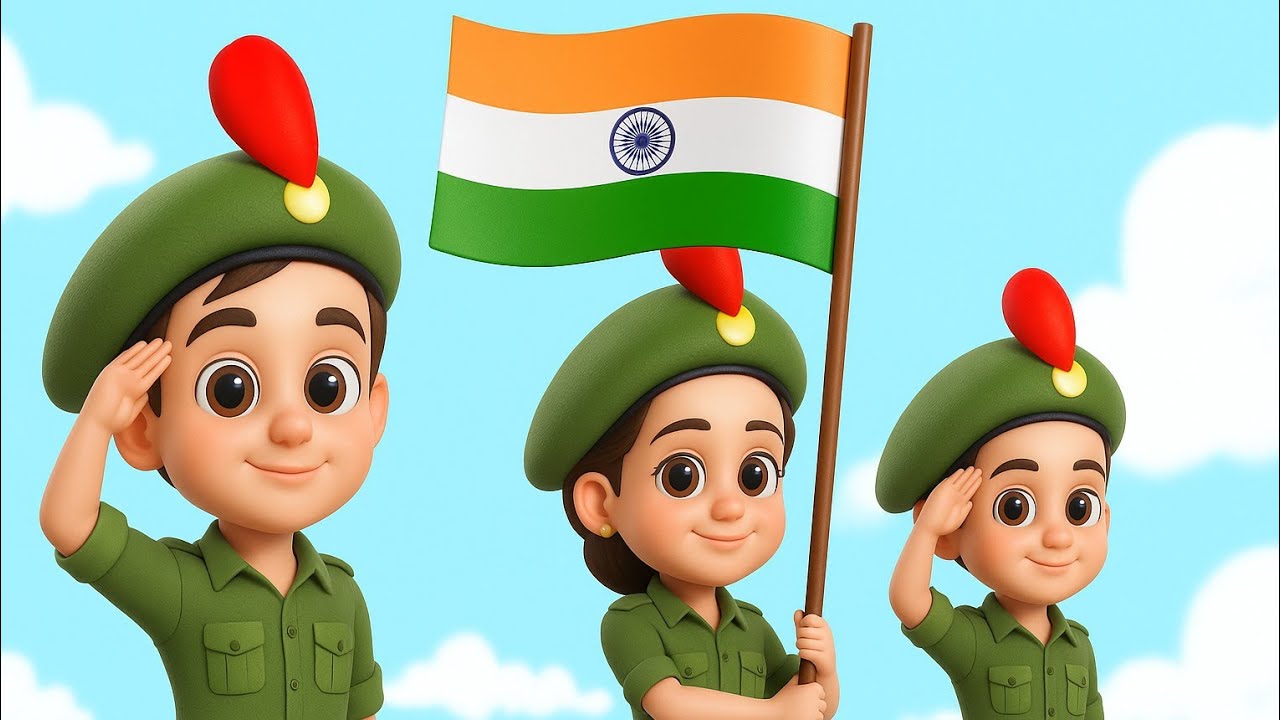 🇮🇳 Happy Independence Day Song for Kids | स्वतंत्रता दिवस राइम | Hindi ...