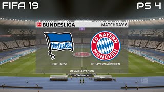 FIFA 19 Hertha BSC vs FC Bayern Gameplay Bundesliga (4K)
