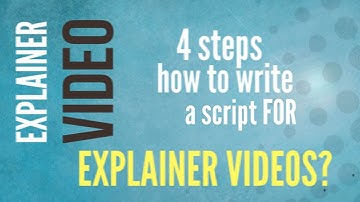 Explainer Video 4 steps how to write a script for explainer videos
