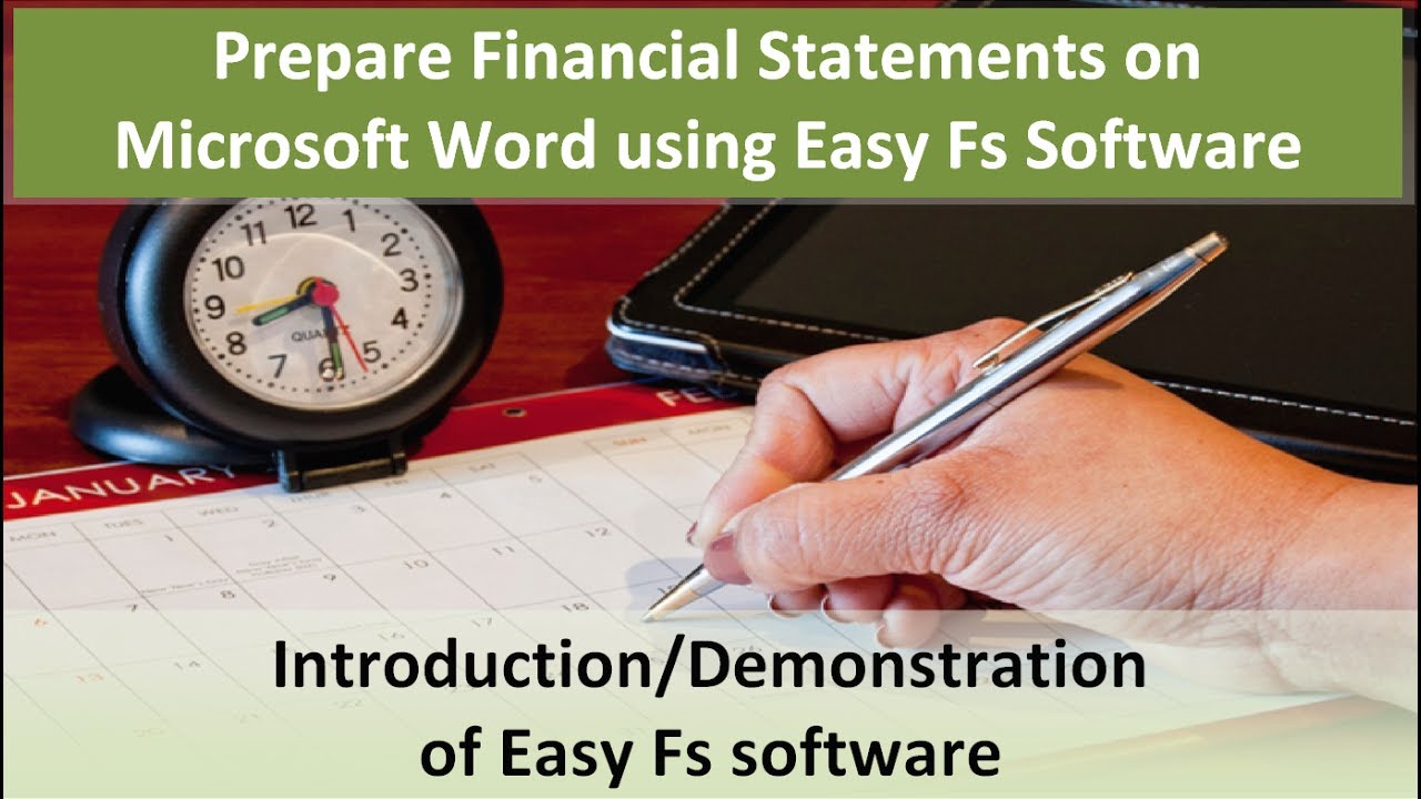 01 Introduction How To Prepare Financial Statements On Ms Word Using 
