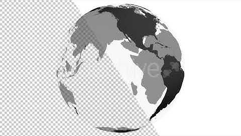 Spinning Earth Globe - BLACK | Motion Graphics - Envato elements