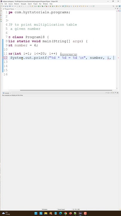 Write a java program to print the multiplication table of a given ...