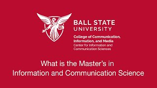 What is the Master's in Information and Communication Science About?
