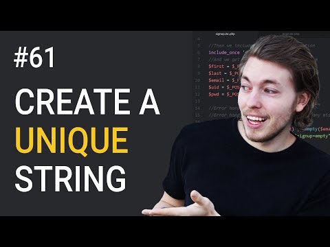 61: How to Create a Unique String in PHP | Generate a Key | PHP Tutorial | Learn PHP Programming