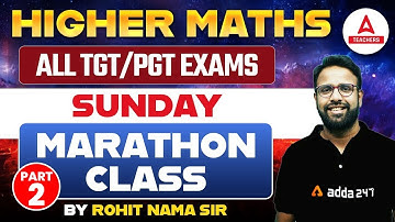 Higher Maths For All TGT/PGT exams 2023 | Maths by Rohit Nama