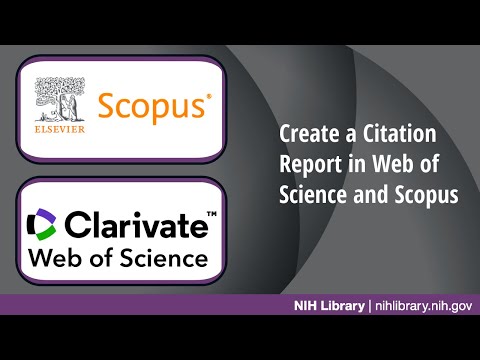 Create a citation report in Web of Science and Scopus