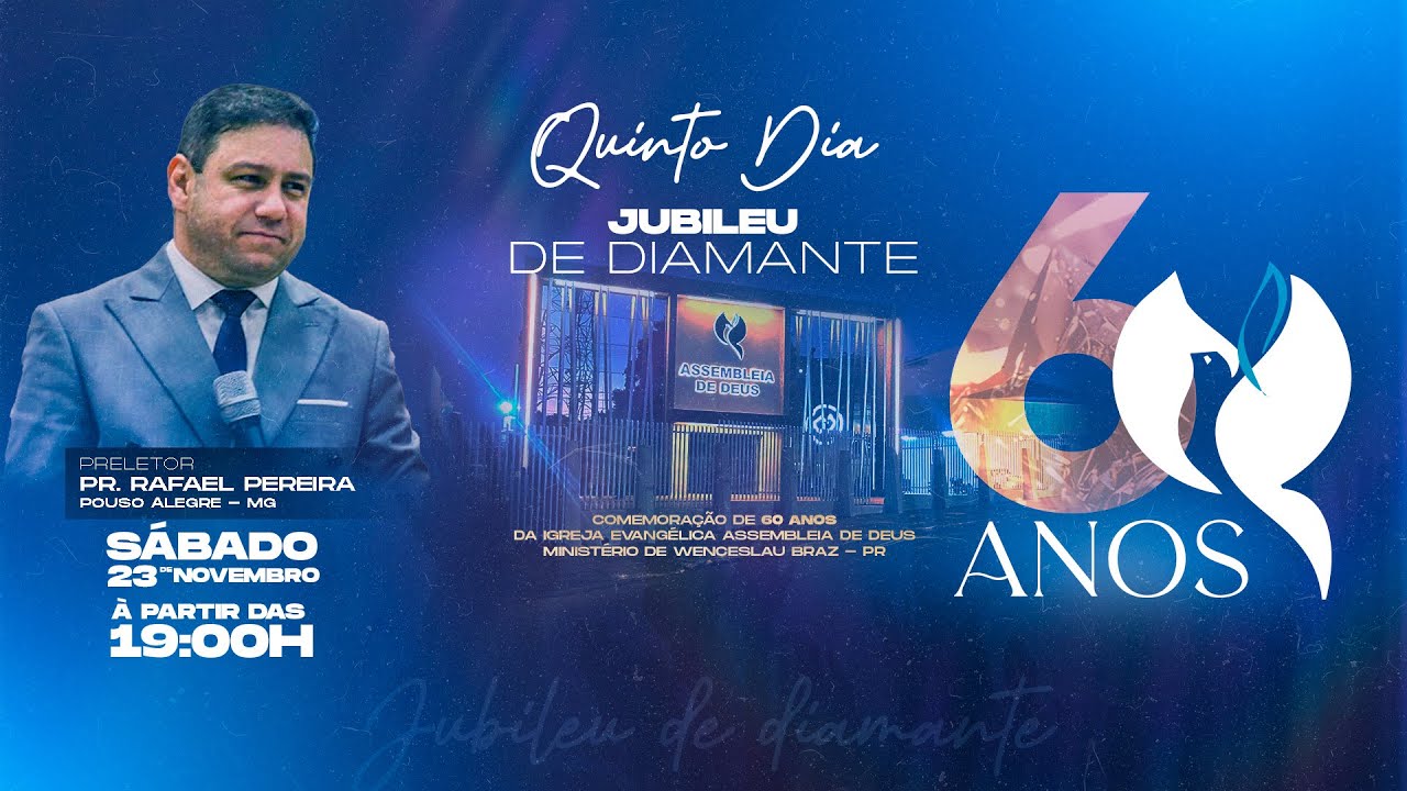 JUBILEU DE DIAMANTE 5° DIA// SÁBADO 23-11-24 // PR. RAFAEL PEREIRA