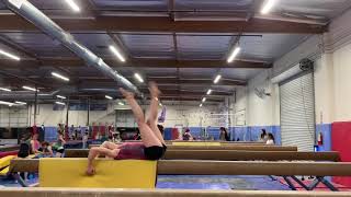 Ali Lowe- Beam, 2 videos, one of first half and one of second half of routine
