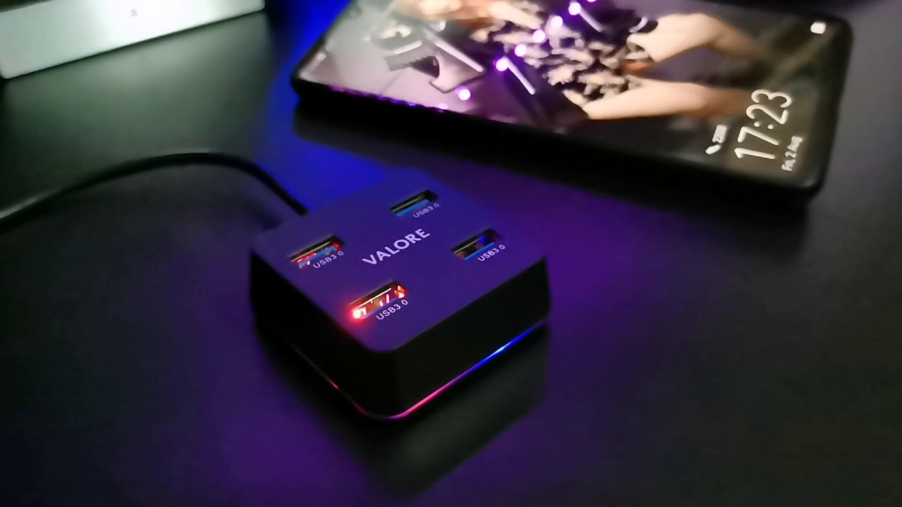 Hovedgade Trives Gennemsigtig Valore 4 In 1 USB Hub With RGB Lighting! 😍 - YouTube