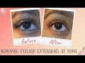 Removing Eyelash Extensions at Home| COCONUT OIL