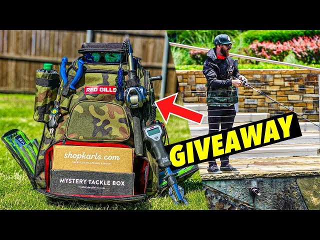 NEW RED GILLS FISHING TACKLE BAG (Back pack) GIVEAWAY & REVIEW 🔥 