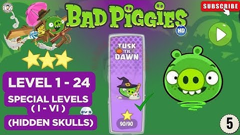 Bad Piggies Tusk Til Dawn All Levels [All Stars & Hidden Items]