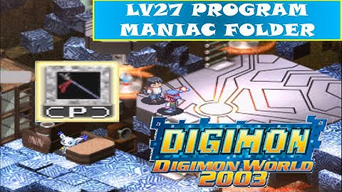 Digimon World 2003 Card Battle - LV27 Program Maniac Folder + Sacred Spear