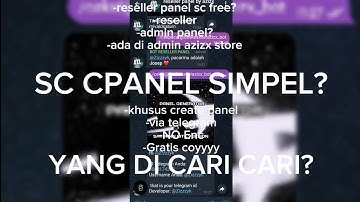 SC CREATE PANEL TERBARU || SC CPANEL TELEGRAM || FREE NO ENC