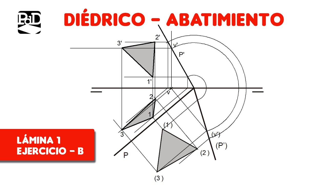Pag. 1-B - Abatimientos - Ejercicios de Sistema Diédrico (SDO_ABT_L1).