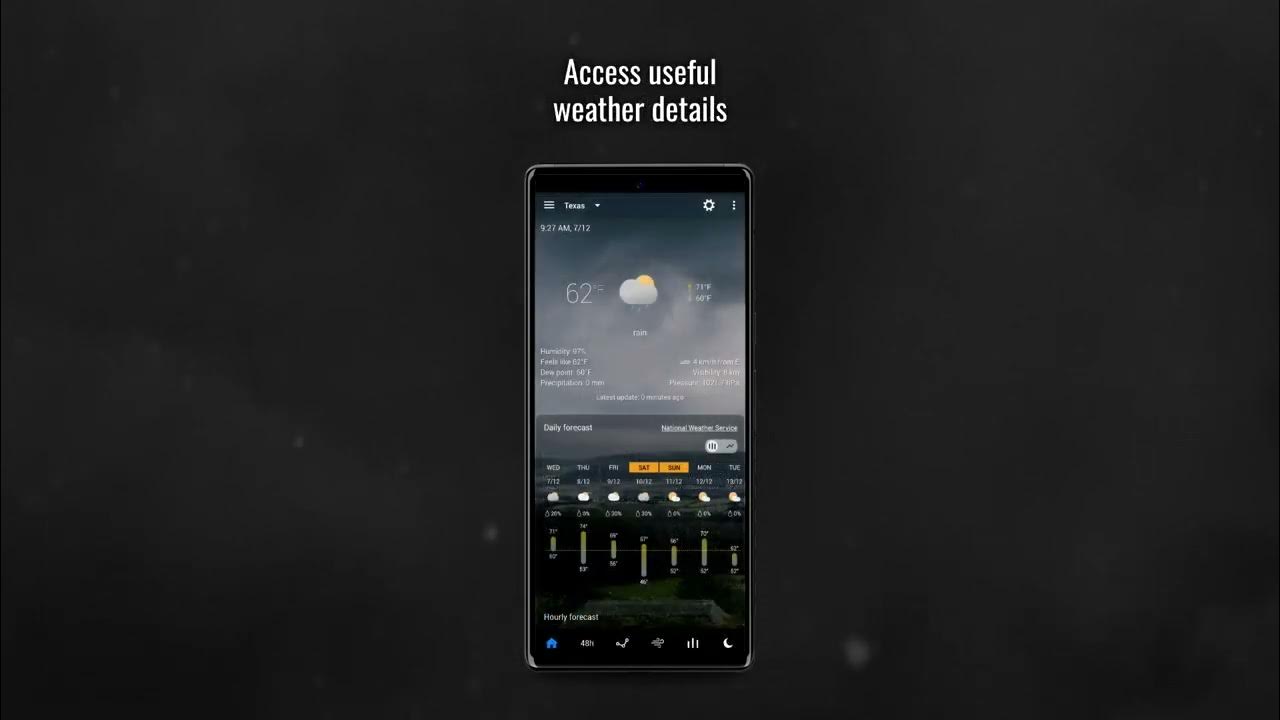 Transparent clock & weather - YouTube