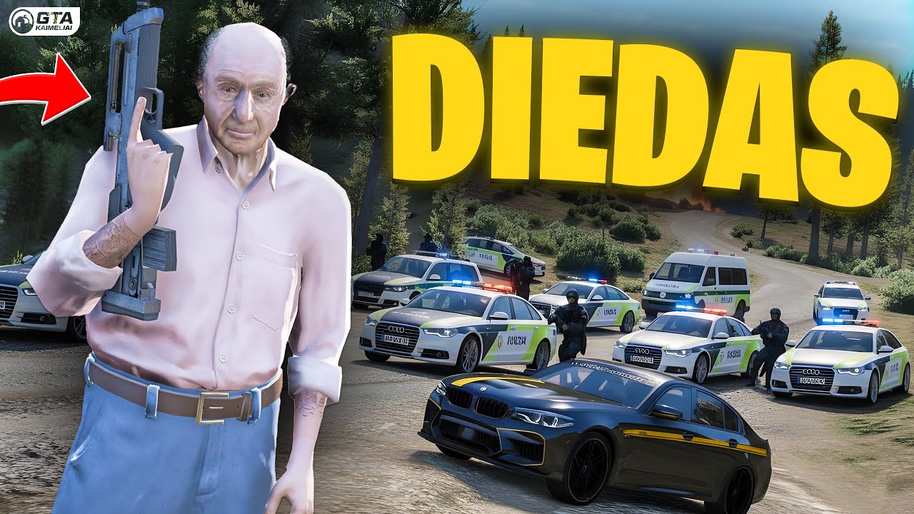 BAISIAUSIAS MIESTO GANGSTERIS PRIEŠ POLICIJĄ? GTA ROLEPLAY LIETUVIŠKAI (GTA Kaimeliai.LT)