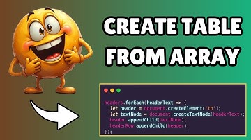 How to Create Table From an Array of Objects in Javascript