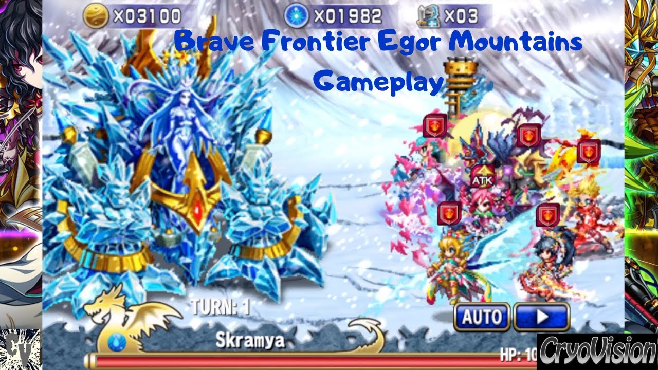 Brave Frontier Egor Mountains Gameplay