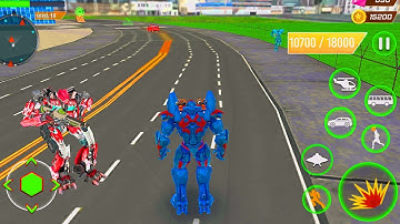 Bus Robot Car Transform War - Police Robot Games - Android Gameplay #5