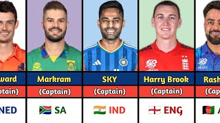 T20 World Cup 2026 - All 20 Teams Final Captains List | T20 WC 2026 All Captains Name screenshot 2