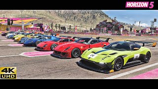 Forza Horizon 5 - Top 36 Fastest Track Cars Drag Race (All Tune)