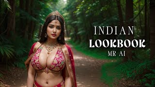 [4K] Ai Art Indian Lookbook Girl Al Art Video - Calm Forest
