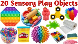 बच्चों के लिए 20 Sensory Play Items के नाम | Learn Sensory Play Objects in English and Hindi