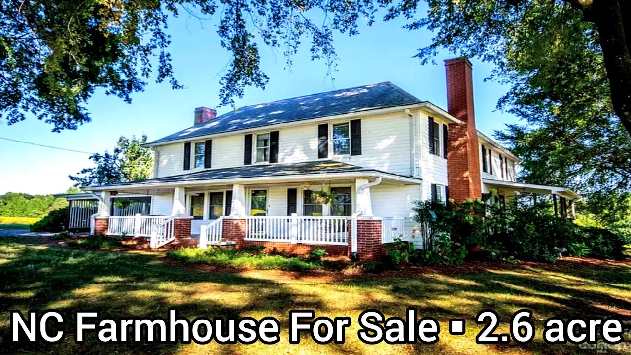 North Carolina Farmhouse For Sale 250k 3bd 2ba 2.6 acre