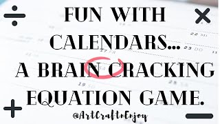 Fun with Calendars I A Fun Math game I ArtCraftnEnjoy screenshot 5